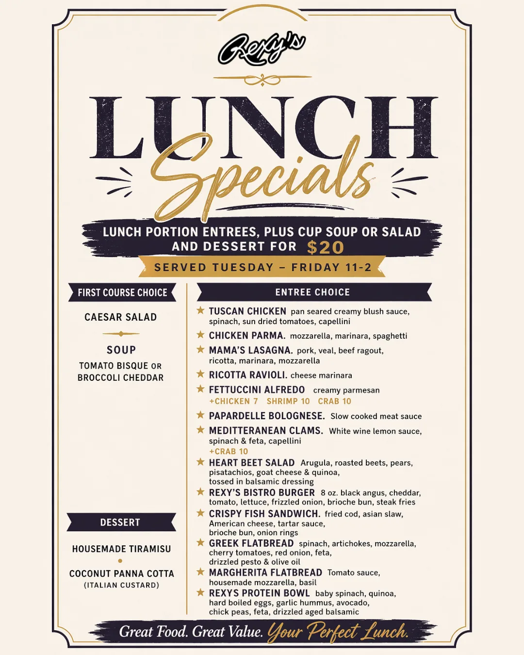 Lunch Specials