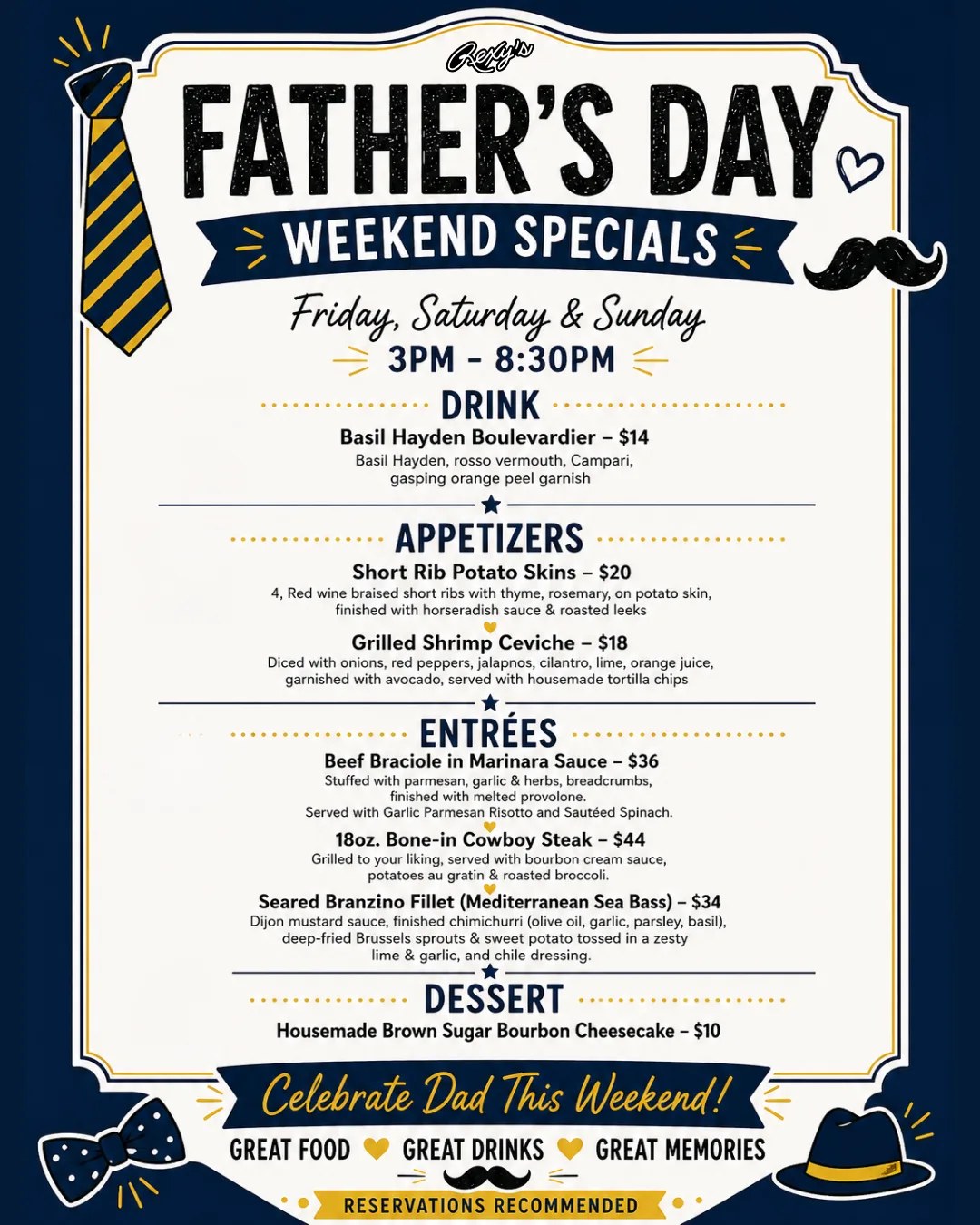 Father's Day Weekend Specials